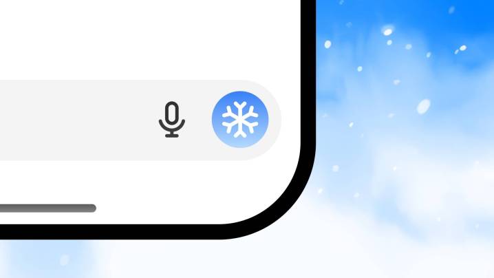 alt: Screenshot of the ChatGPT interface showing the snowflake icon for accessing the Santa Voice Mode.