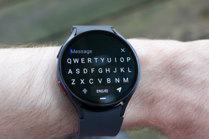 QWERTY keyboard on the Samsung Galaxy Watch 6.