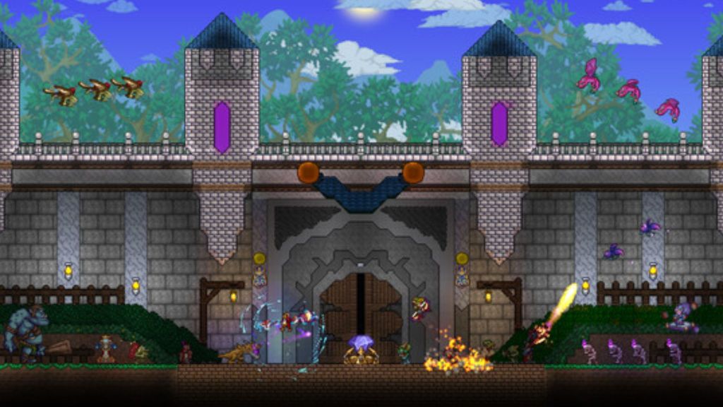 Terraria castle base building