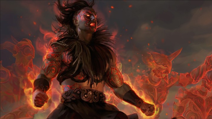 A barbarian character in Path of Exile 2.