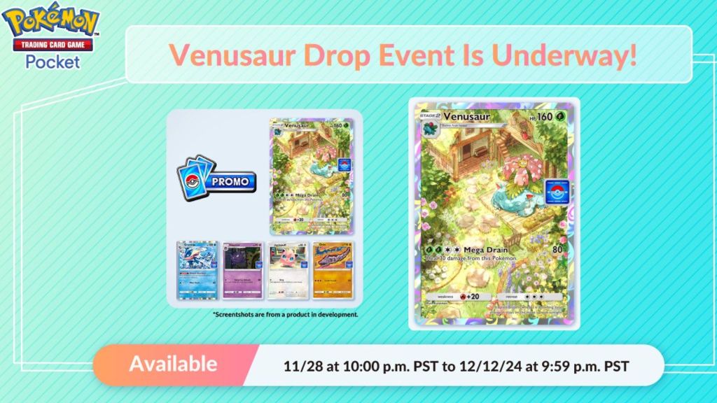 Venusaur Drop Event TCG Pocket