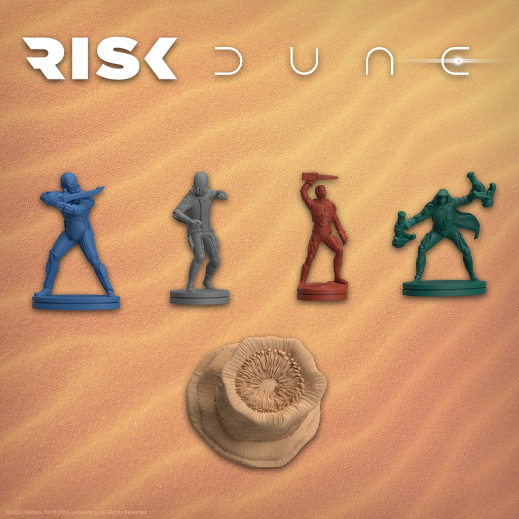 alt: The Risk: Dune game board showcasing the territories of Arrakis.