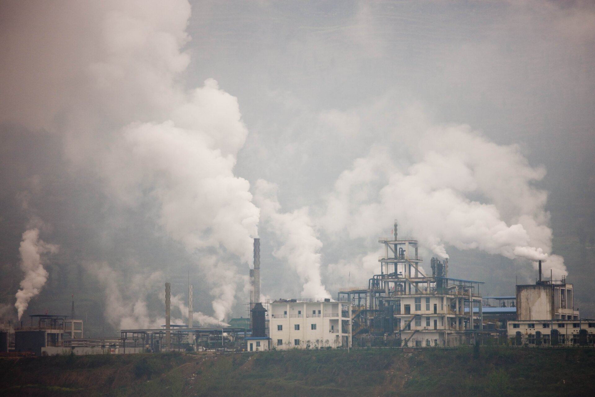 Cement factories along China’s Yangtze River.