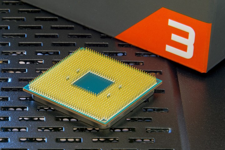 Close-up of CPU pins