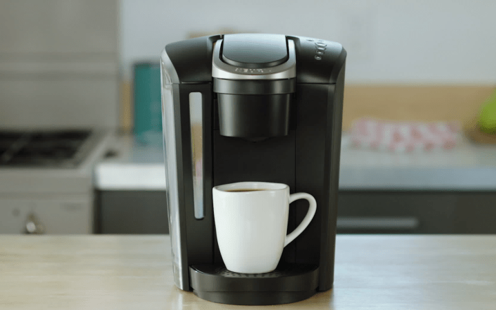 Keurig K-Select making coffee.