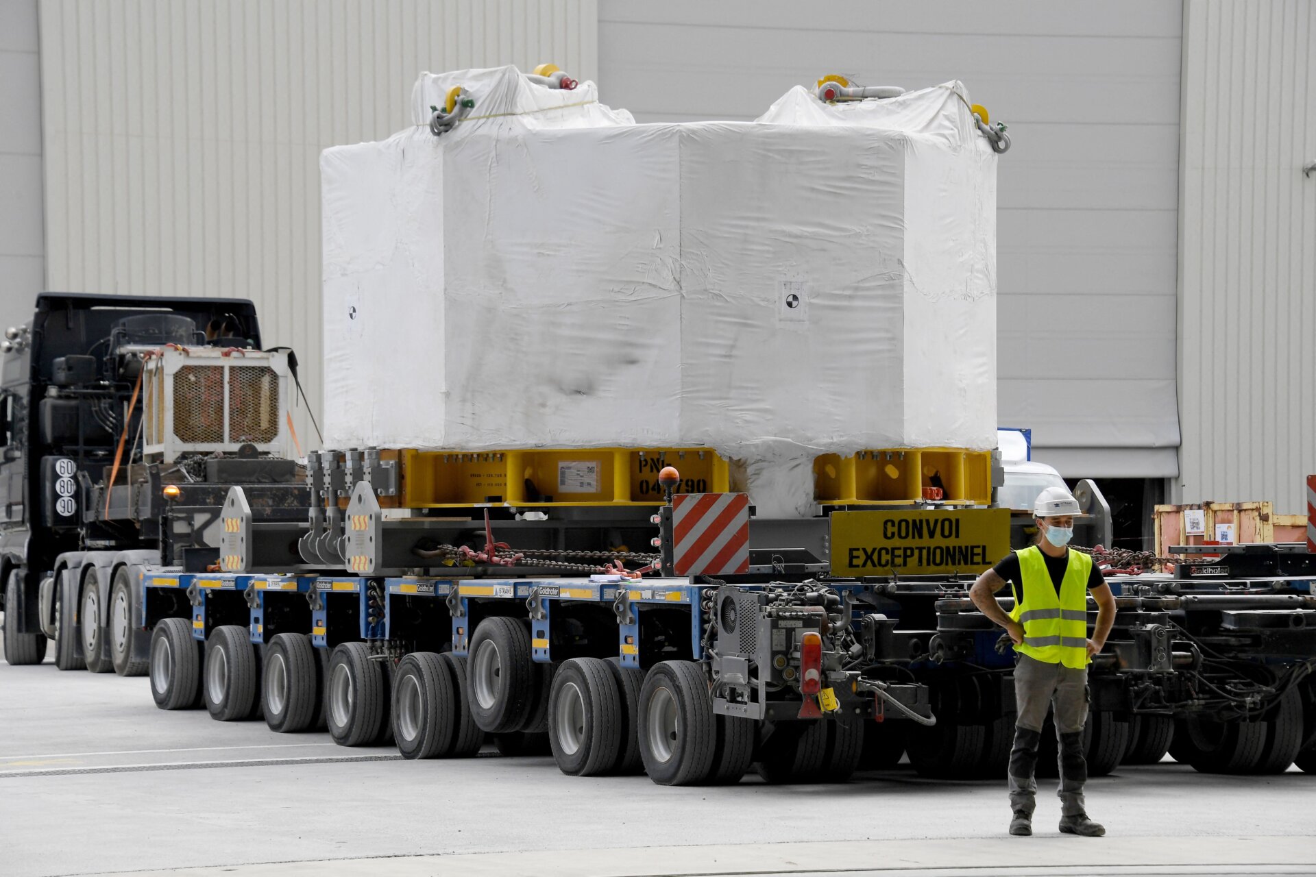 The 110-ton magnet module arriving at ITER. Sept. 9, 2021