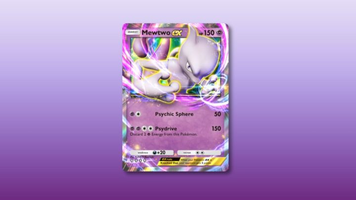 Mewtwo ex card in Pokémon TCG Pocket.