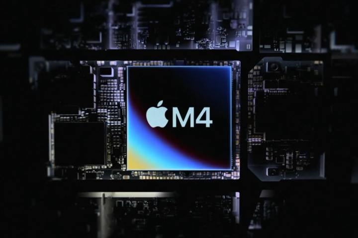 An official rendering of the Apple M4 chip.