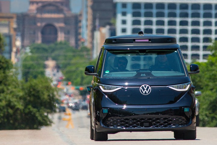 Volkswagen self-driving ID. Buzz in Austin