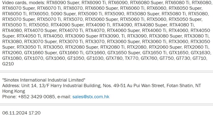 EEC filing for the RTX 6090.