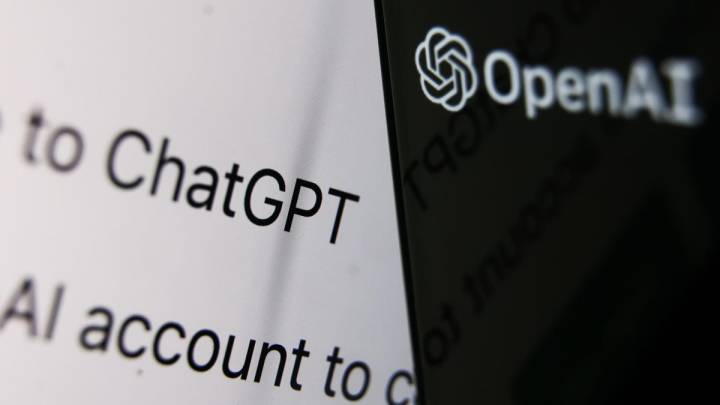 A close-up view of the ChatGPT interface with the OpenAI logo.