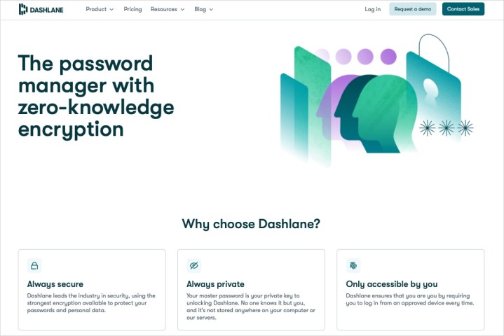 Dashlane main web page.