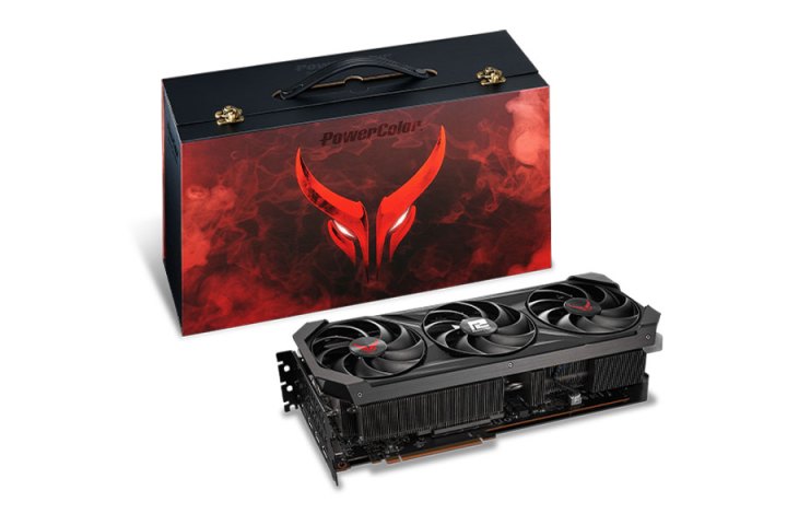 Alt text: The PowerColor Red Devil 7900XTX graphics card.