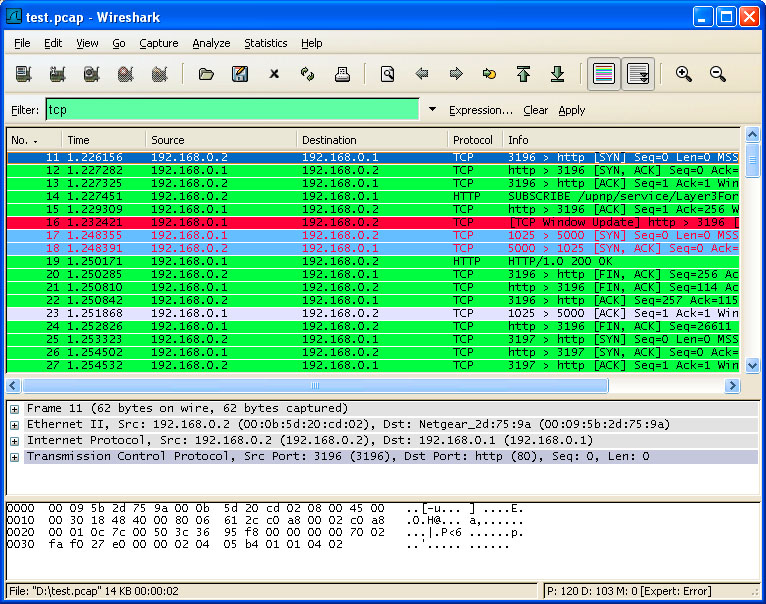 Alt text: A computer screen displaying network traffic analysis software, demonstrating how to monitor for suspicious activity related to smart home security vulnerabilities.