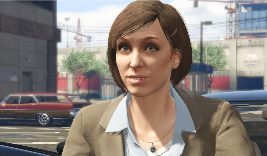 alt text describing Michelle/Karen torturing Mr. K in GTA 5