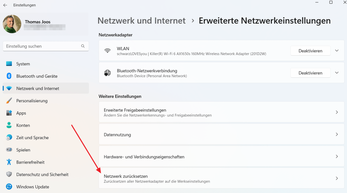 Resetting Network Settings in Windows 11