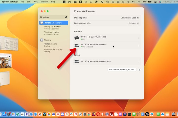 A screenshot of Mac System Settings.