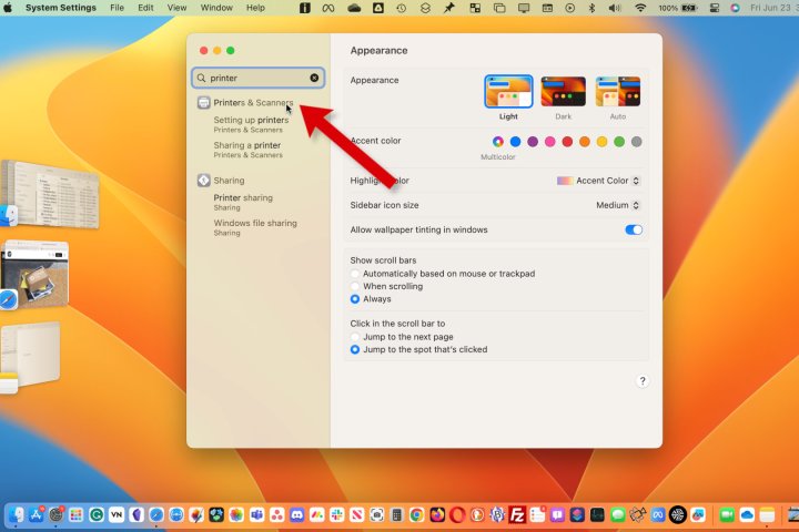 A screenshot of Mac System Settings.