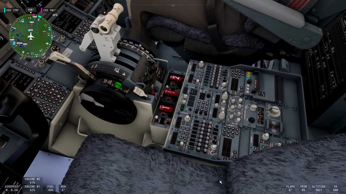 According to Lufthansa pilot friends, the cockpits are completely authentic and the take-off sequence also corresponds to their own protocols. Even the input into the on-board computer and how quickly it calculates a new route are correct.