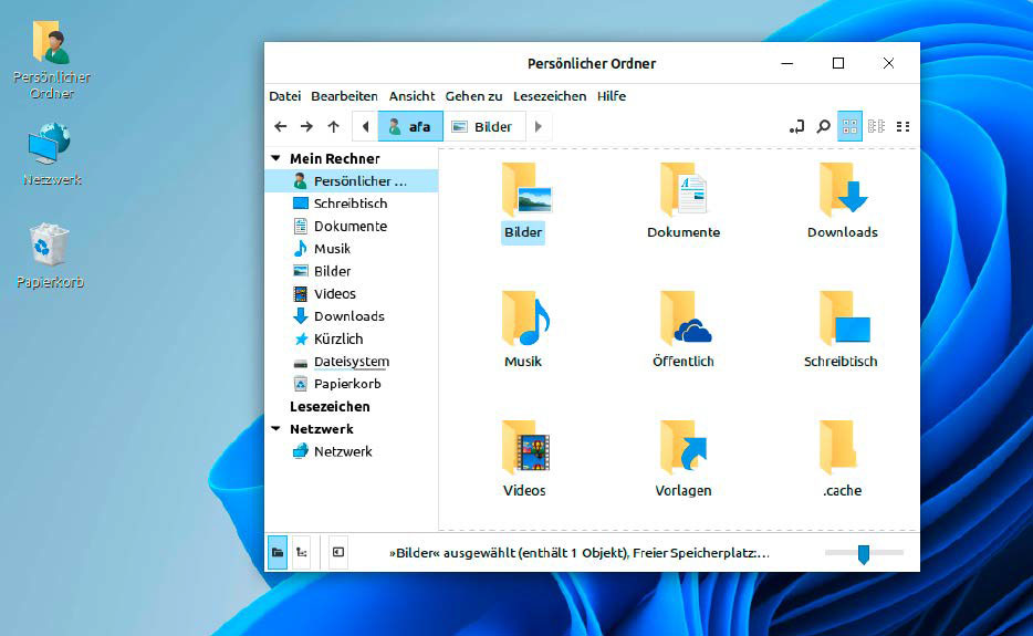 The B00merang Project icon pack transforms the Linux Mint file manager into a convincing Windows 10 look-alike.