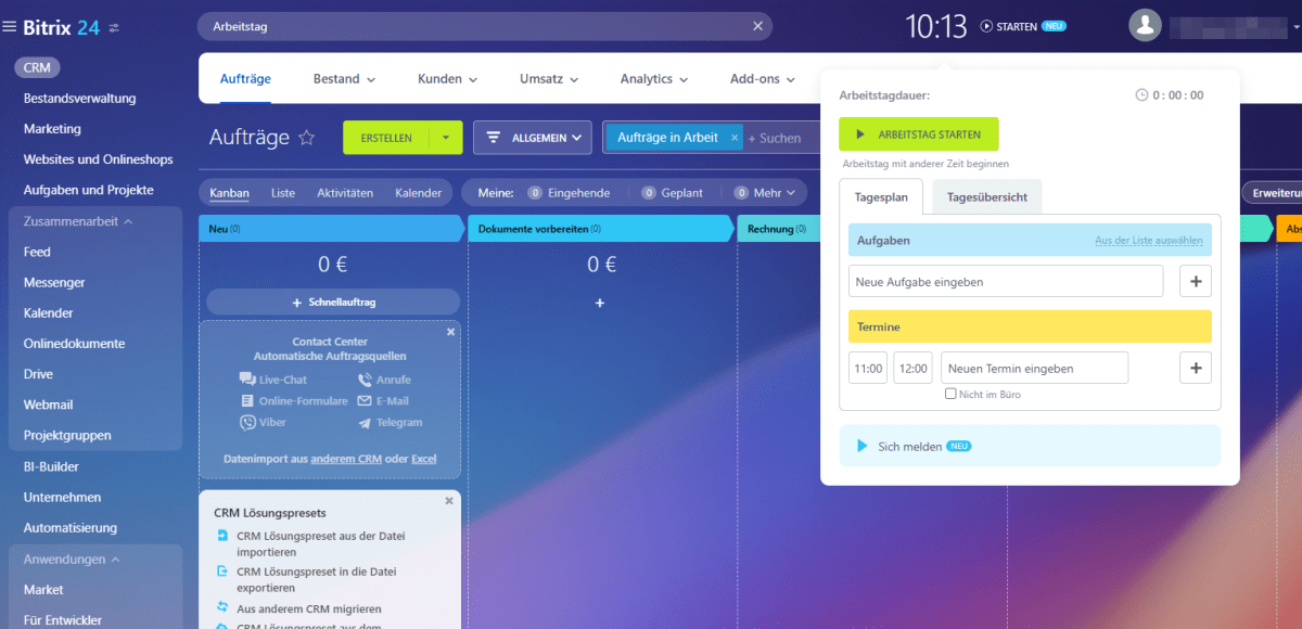 Time tracking with Bitrix24