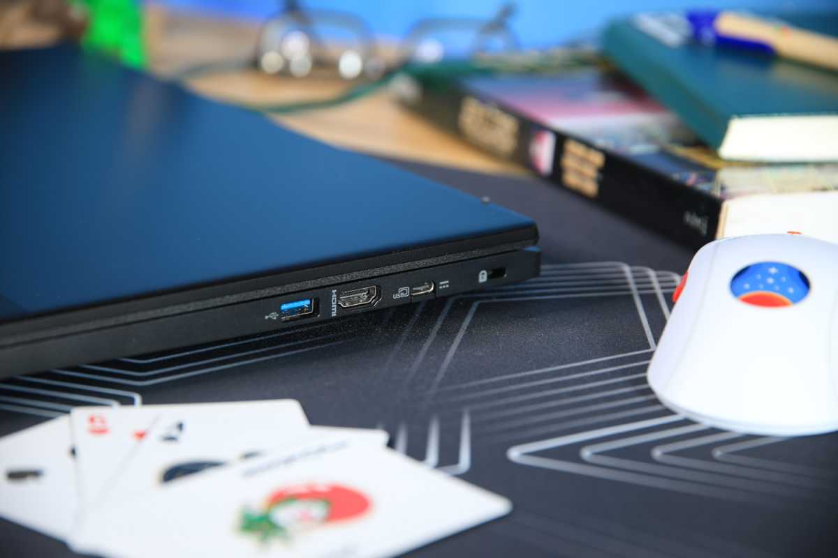 alt text: The Acer Chromebook Plus 516 GE offers a wide range of ports for connectivity.