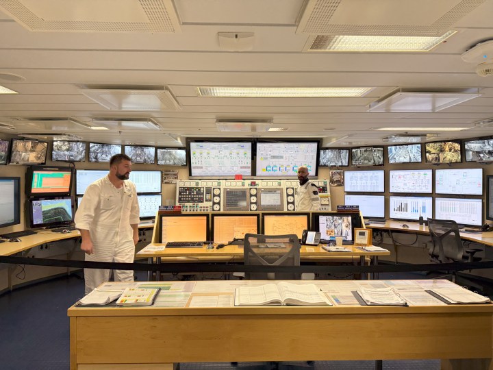 The engine control room aboard Royal Caribbean Allure of the Seas