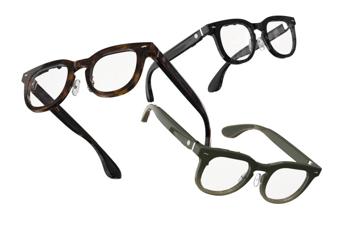 Alt text: The Halliday AI Glasses shown in various color options.