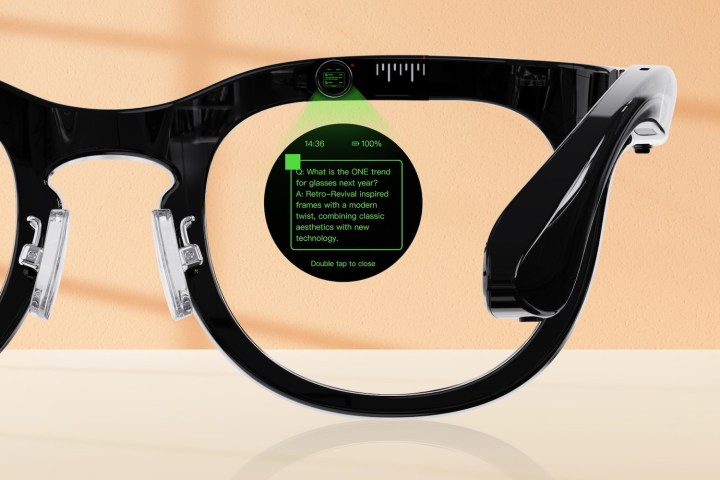 Alt text: A render showing the Halliday AI Glasses and their compact design.