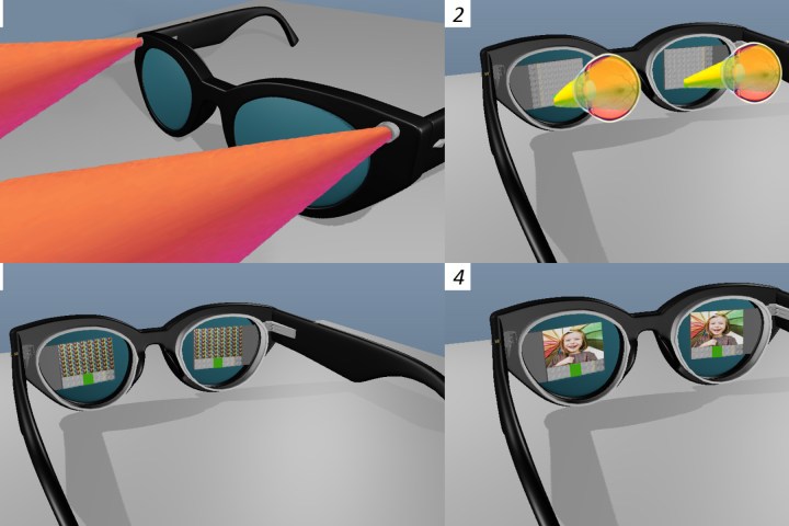 Working design of the SolidddVision smartglasses.