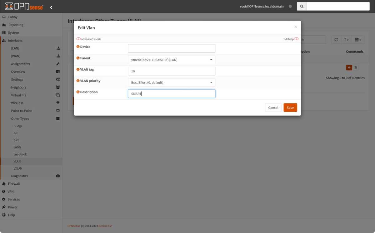 Creating a VLAN