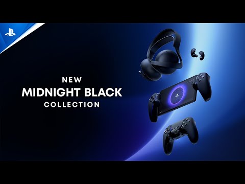 Play button overlayed on promotional image for the Midnight Black Collection