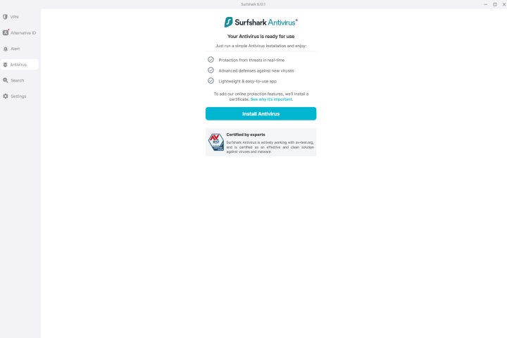 I installed Surfshark Antivirus from within the Surfshark VPN app.to get the best malware protection