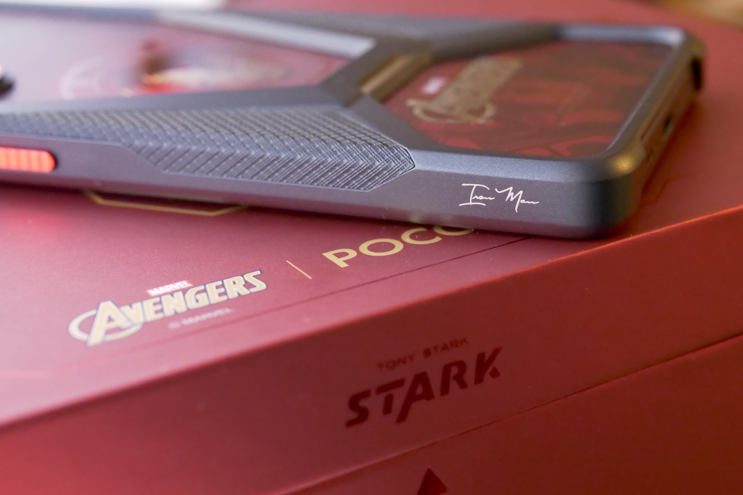 The Iron Man signature on the Poco X7 Pro - Iron Man Edition