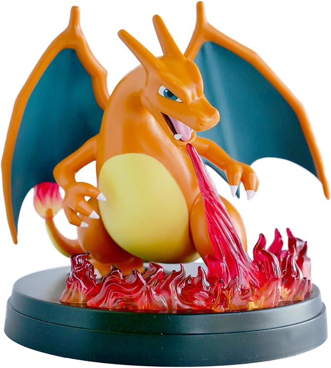 alt: Image of the promotional materials for the Pokemon TCG Charizard ex Super Premium Collection.