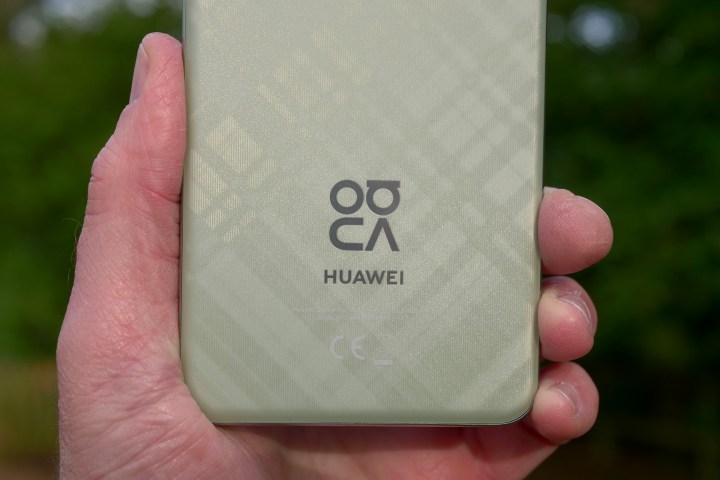 The logo on the bottom of the Huawei Nova 13 Pro.