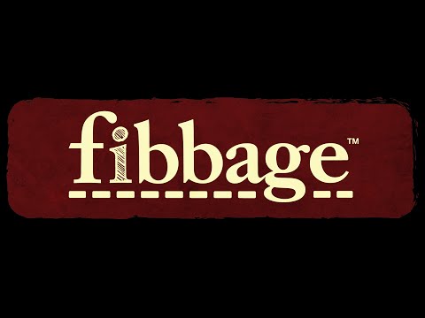 Play button overlayed on a screenshot of Fibbage gameplay.