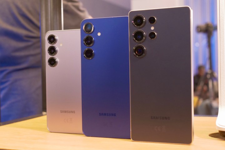 The Samsung Galaxy S25, Galaxy S25 Plus, and Galaxy S25 Ultra.