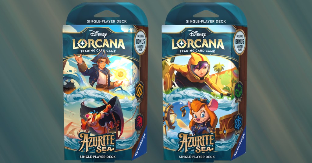 Disney Lorcana: Azurite Sea Starter Decks & Key Card Enhancements