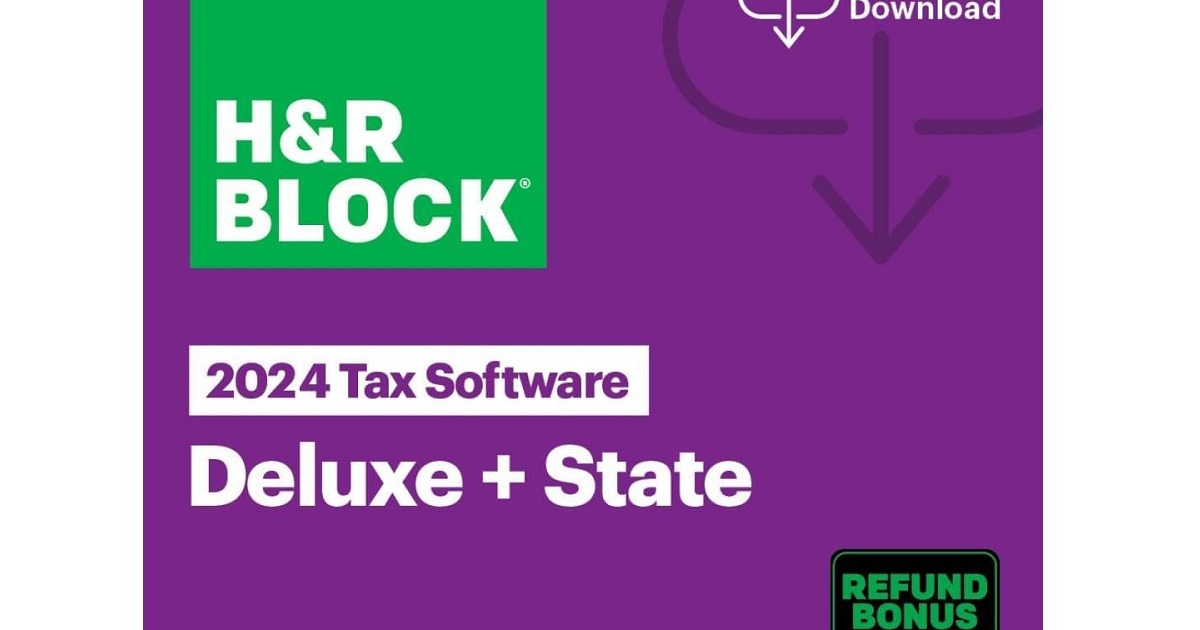 Simplify Your 2024 Taxes with H&R Block Deluxe Software (50% Off)