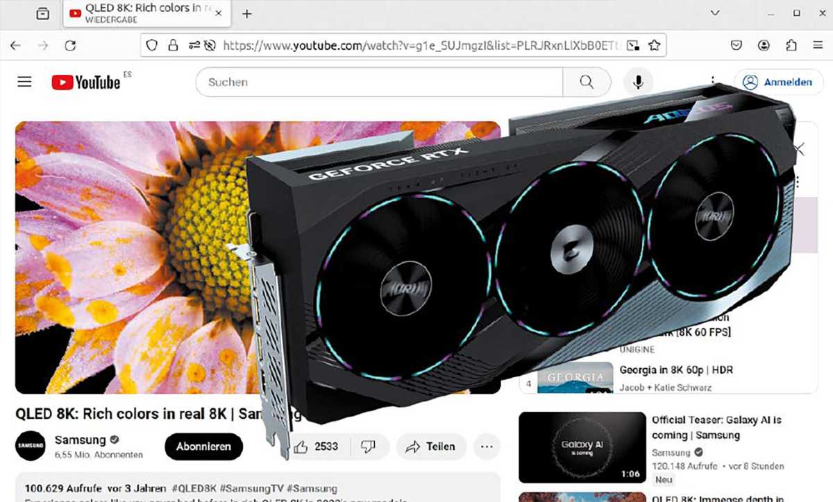 alt: Improve performance: Even the fastest graphics card remains almost unused under Linux when watching videos on the web. You first have to teach the browser hardware acceleration.