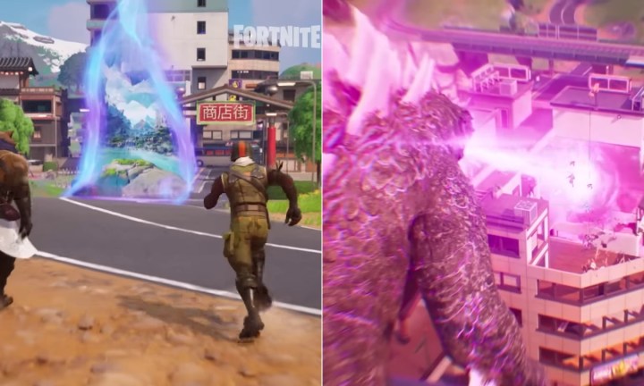 Godzilla Portal and beam in Fortnite