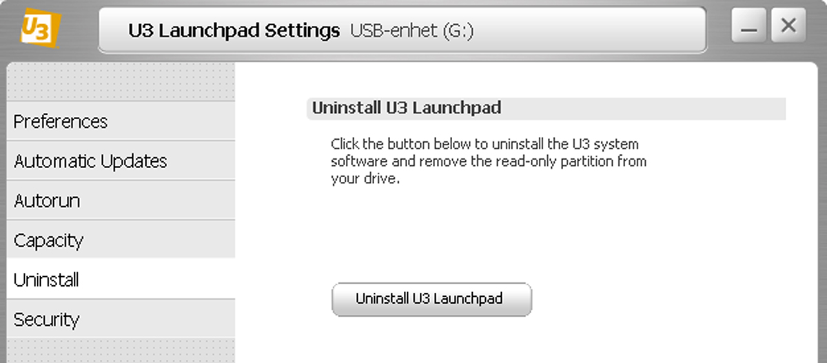 Removing U3 from a SanDisk Cruzer