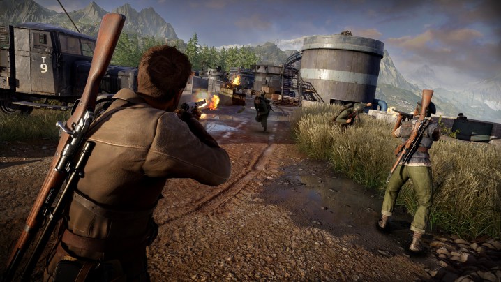 A sniper shoots down Nazis in Sniper Elite: Resistance.