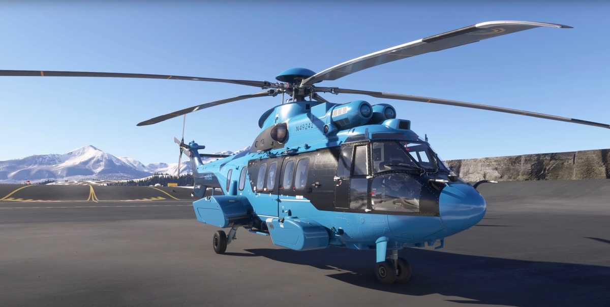 Flight Simulator is the Forza of the skies: Look at the hundreds of tiny details on this Airbus H225, which is available as a rescue helicopter, VIP and cargo helicopter.