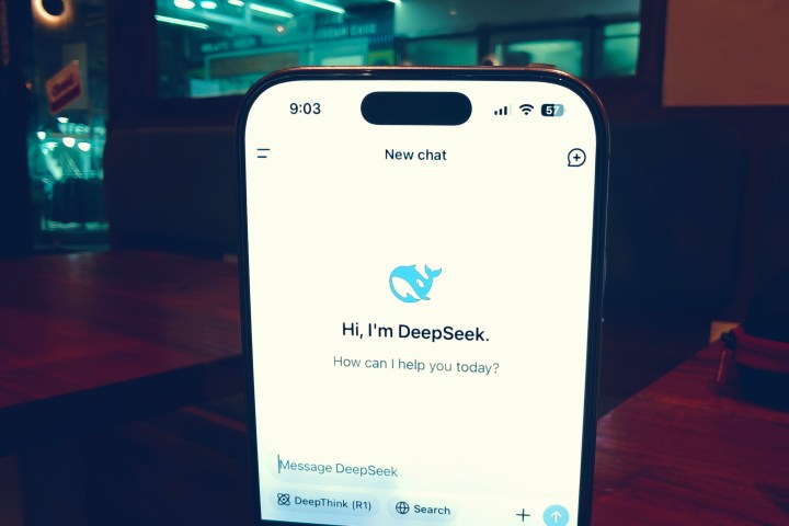 DeepSeek AI running on an iPhone.