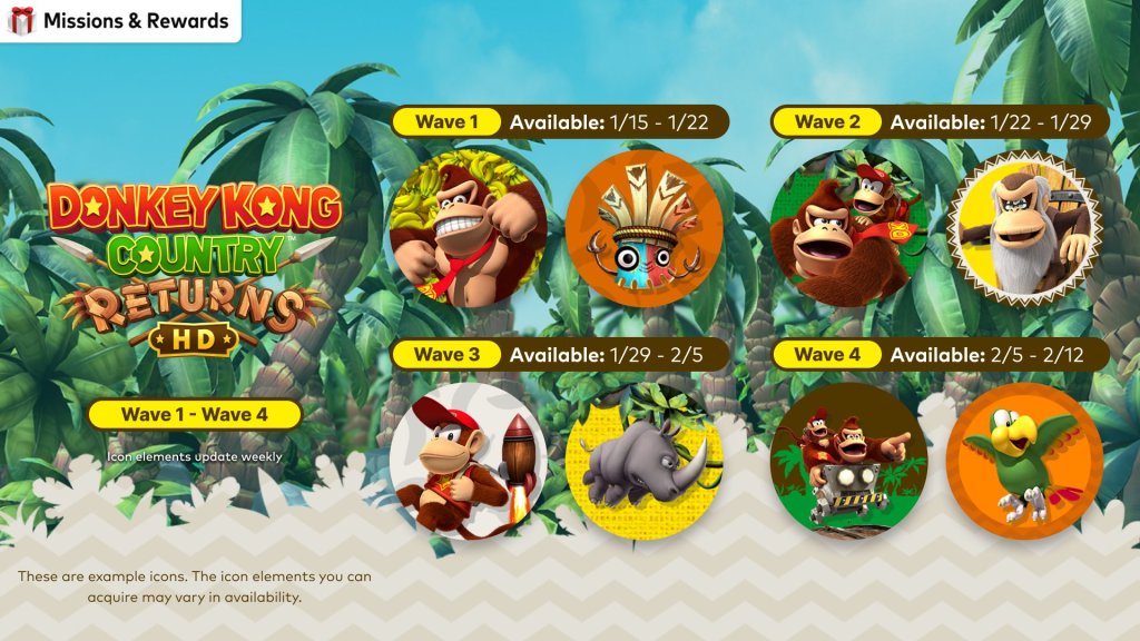 Free Nintendo Switch Online Icons Celebrate Donkey Kong Country Returns HD Launch