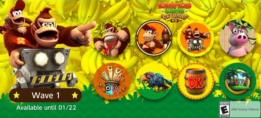 Free Nintendo Switch Online Icons Celebrate Donkey Kong Country Returns HD Launch