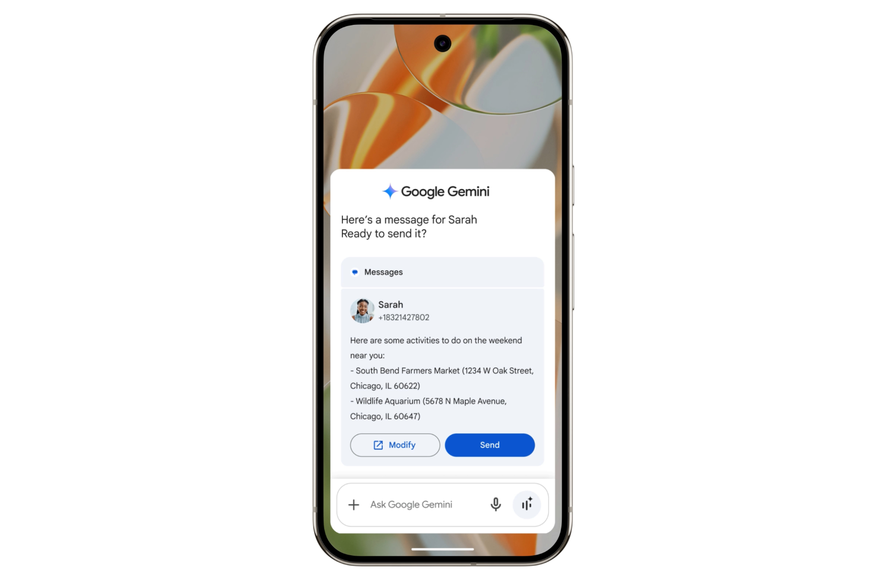 Google Gemini getting work done across two services with a single prompt.