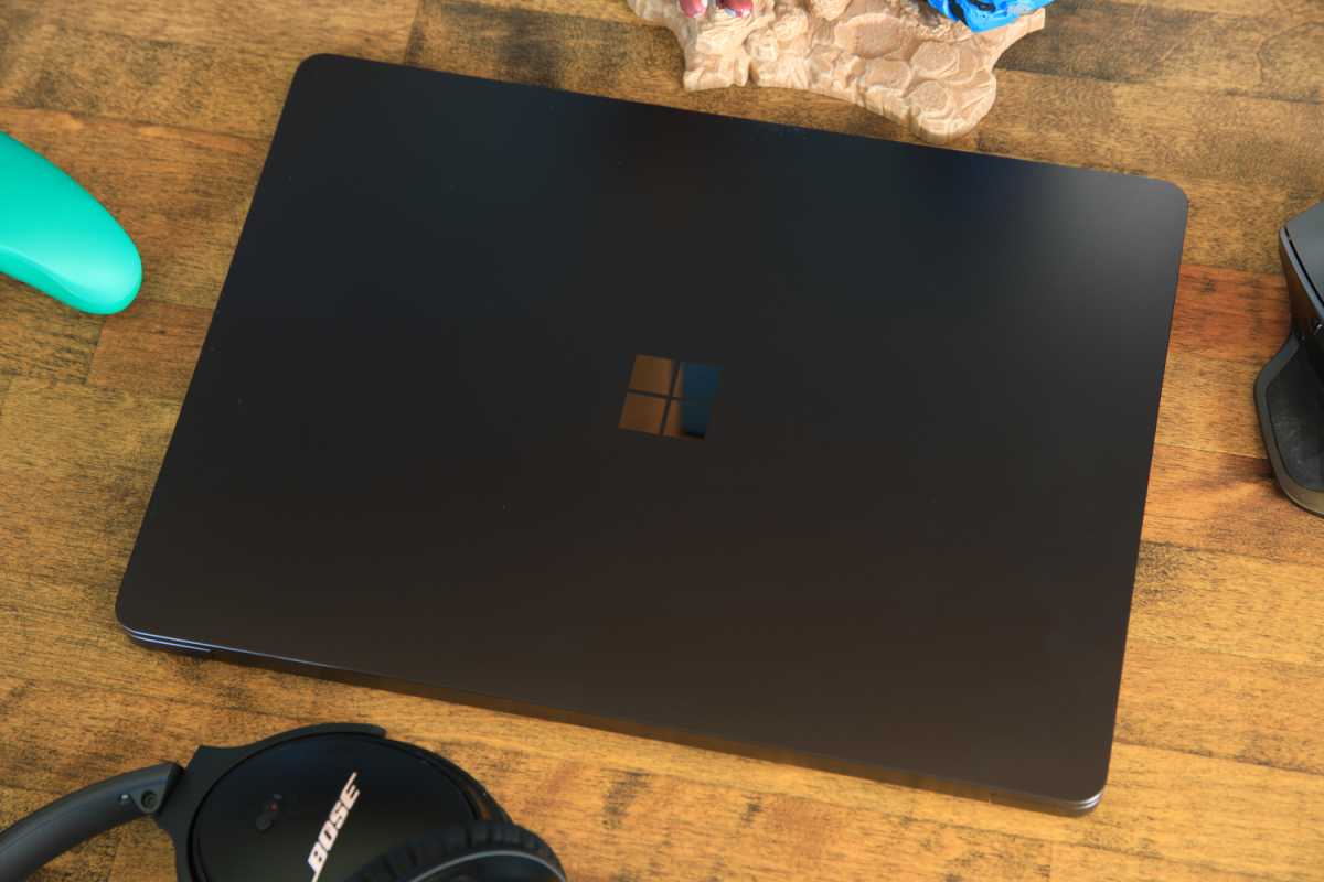 alt: The sleek aluminum body of the Microsoft Surface Laptop 7